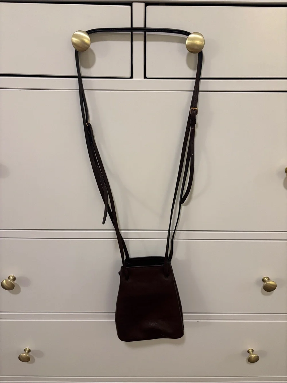Miu Miu Napa Leather Mini Bag in Dark Brown - Picture 4 of 11